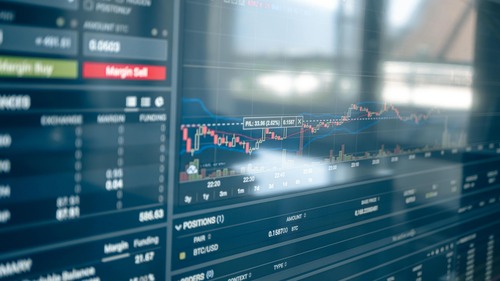 Bitcoin price market data background